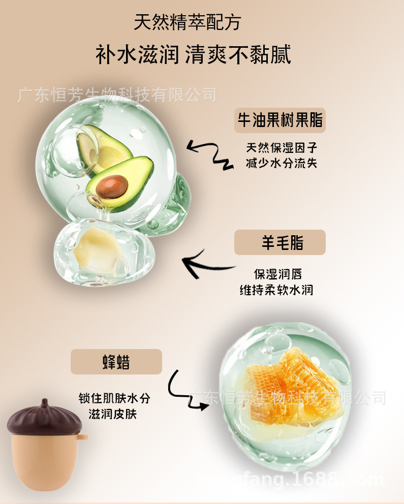 Shijing Lip Balm and Hand Cream Set, Plant and Nut Moisturizing Anti-Cracking, Refreshing and Delicate Fragrance Wholesale pic 4
