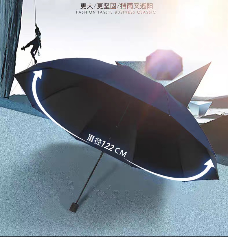 大号超大雨伞男女双人手动晴雨两用折叠伞学生加厚黑胶防晒遮阳伞详情4