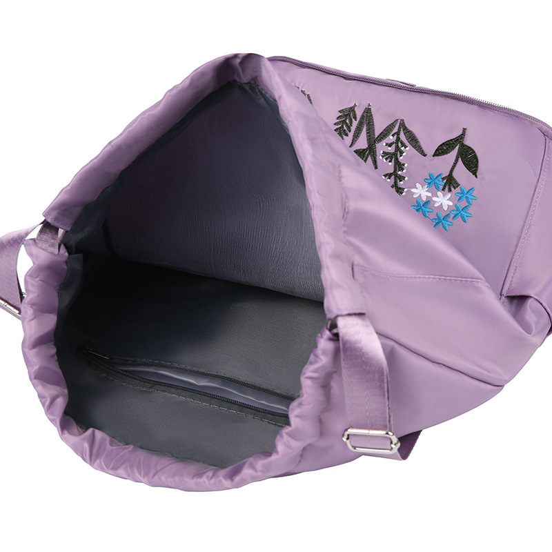 New embroidered Oxford drawstring backpacks with large capacity, fashionable outdoor trend, travel folding backpacks, cross-border wholesale pic 41