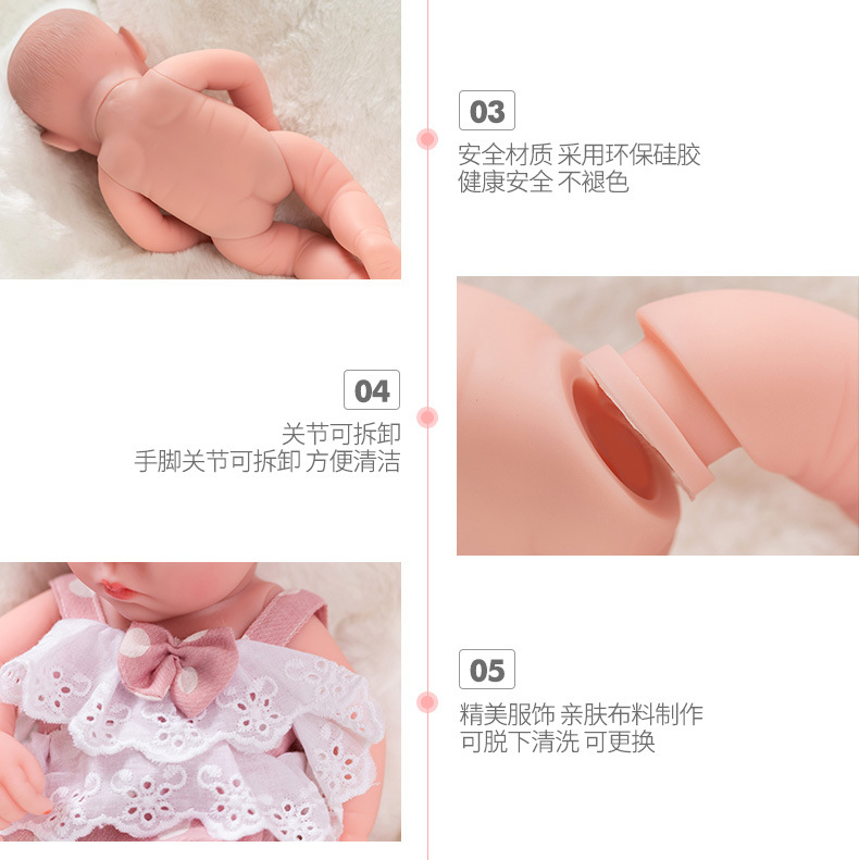 Vinyl dolls, playhouse toys, 30cm reborn dolls, simulated baby dolls, fashionable dress-up dolls wholesale pic 9