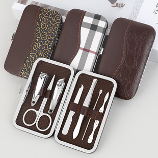 7-piece nail clipper set in leather box, beauty and nail care tools, printable gift nail clipper set pic 16