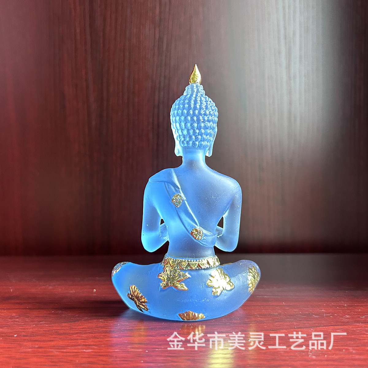 水琉璃佛像合手坐佛跨境热销禅意居家饰工艺品泰式印度佛树脂摆件详情11