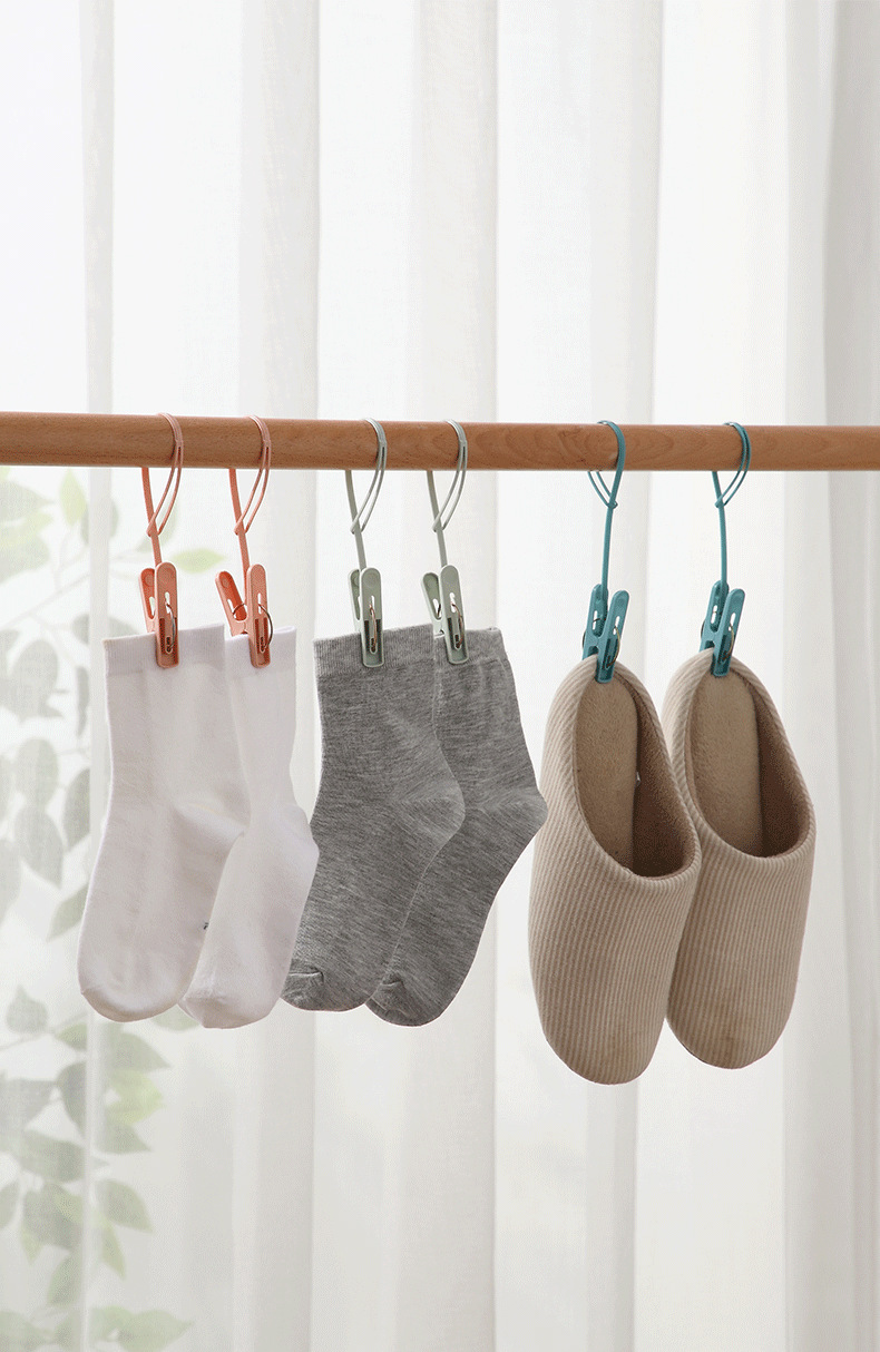 A2717晾晒塑料夹子晾衣夹索带衣夹便携夹凉衣夹家用小夹子详情9