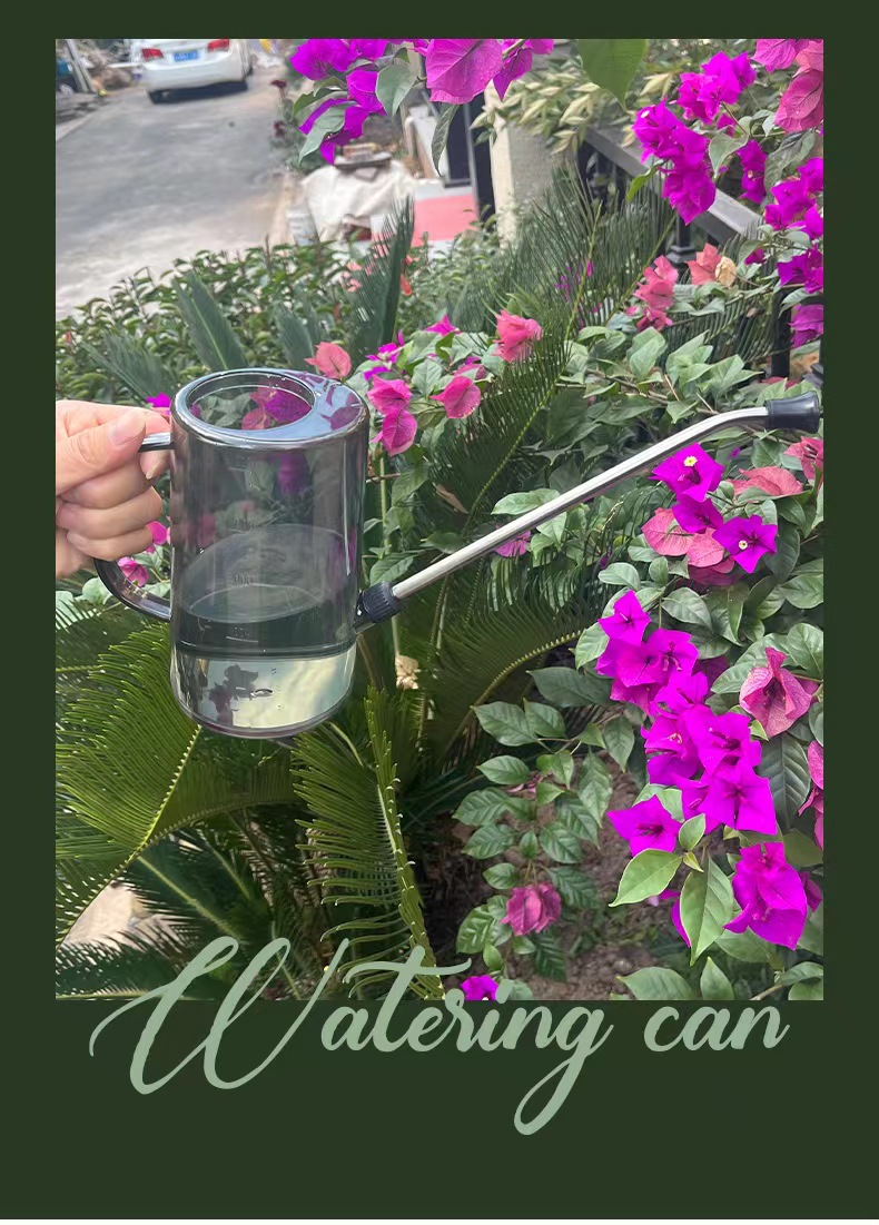 不锈钢长嘴浇水壶透明带刻度浇花壶洒水家用园艺盆栽淋水喷壶工具详情18