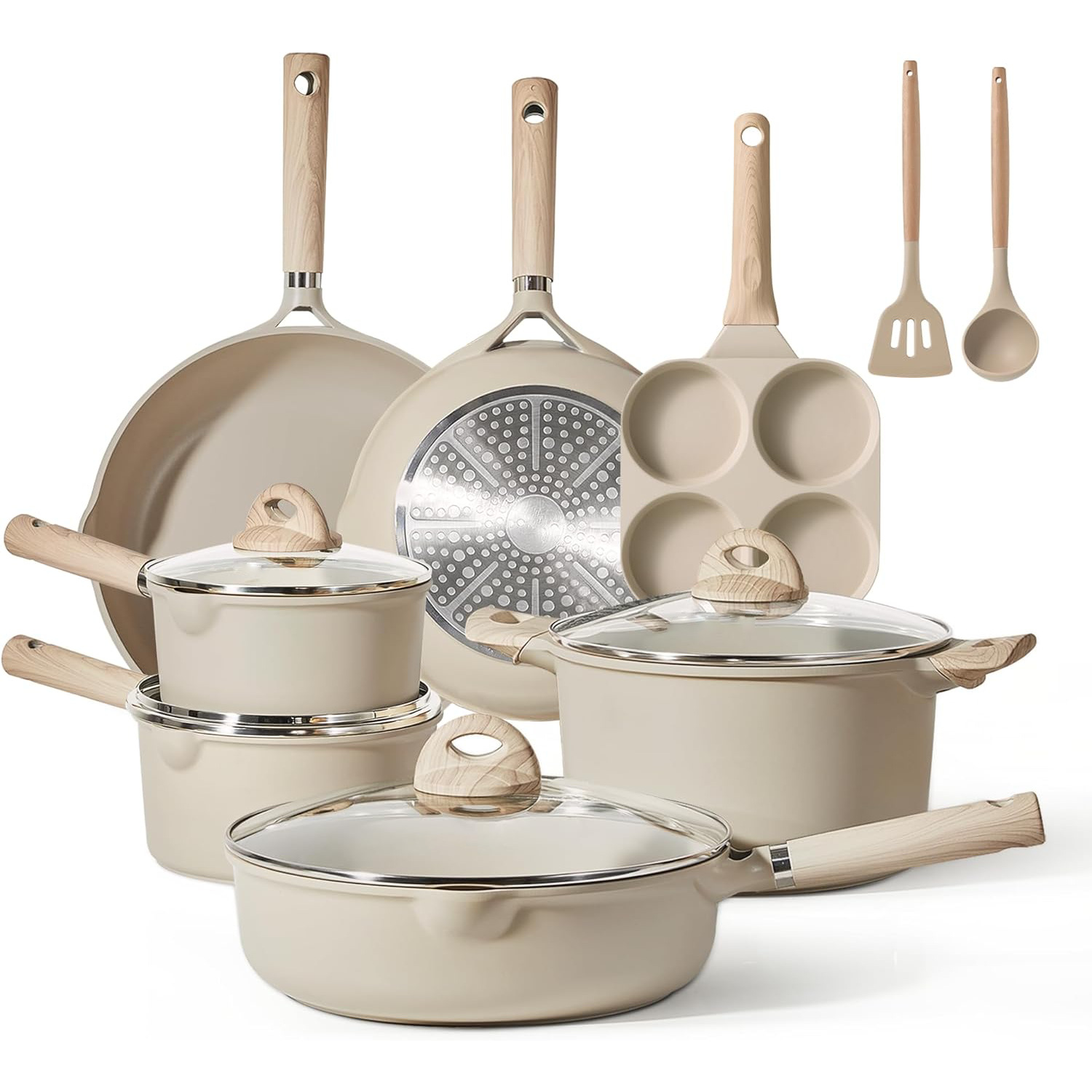 Cross-border high-end cookware sets: Non-stick pans, kitchen cookware, woks, frying pans, soup Pots, milk POTS, stewing POTS, POTS, granite pic 7