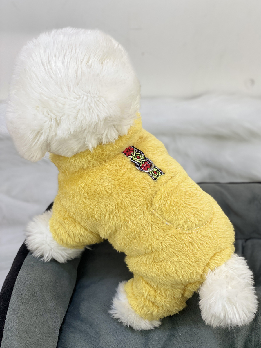 超小体狗狗猫咪衣服秋冬季毛绒四脚小码奶狗奶猫幼犬茶杯犬带牵引详情28