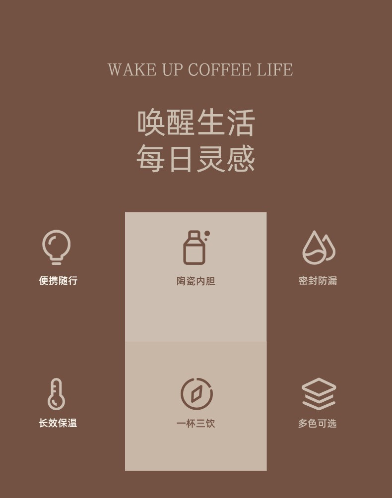 新款铃兰花316不锈钢保温杯双饮咖啡杯陶瓷内胆商务礼品吸管水杯详情8