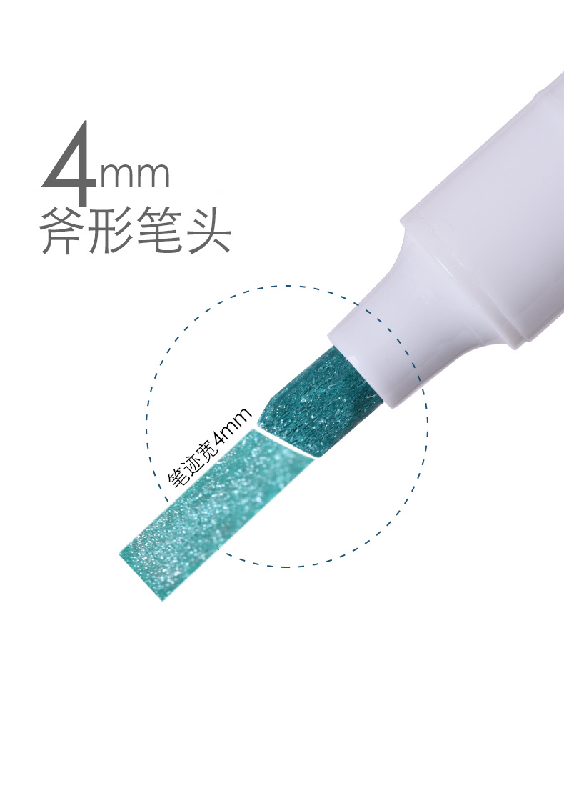 Factory direct supply of Weiya Hui Flash Highlighter 22112, 12-color flash Highlighter 22112 pic 5