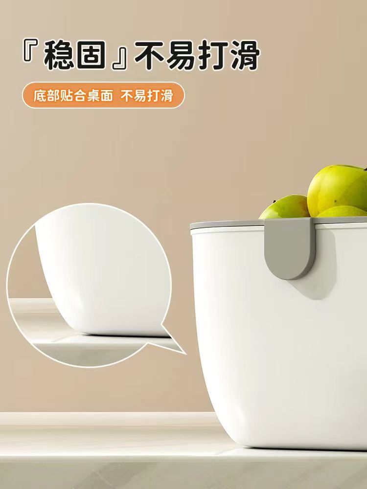 家用 果盘 嗑瓜子糖果水果收纳厨房淘米双层分隔沥水篮懒人零食盒详情12