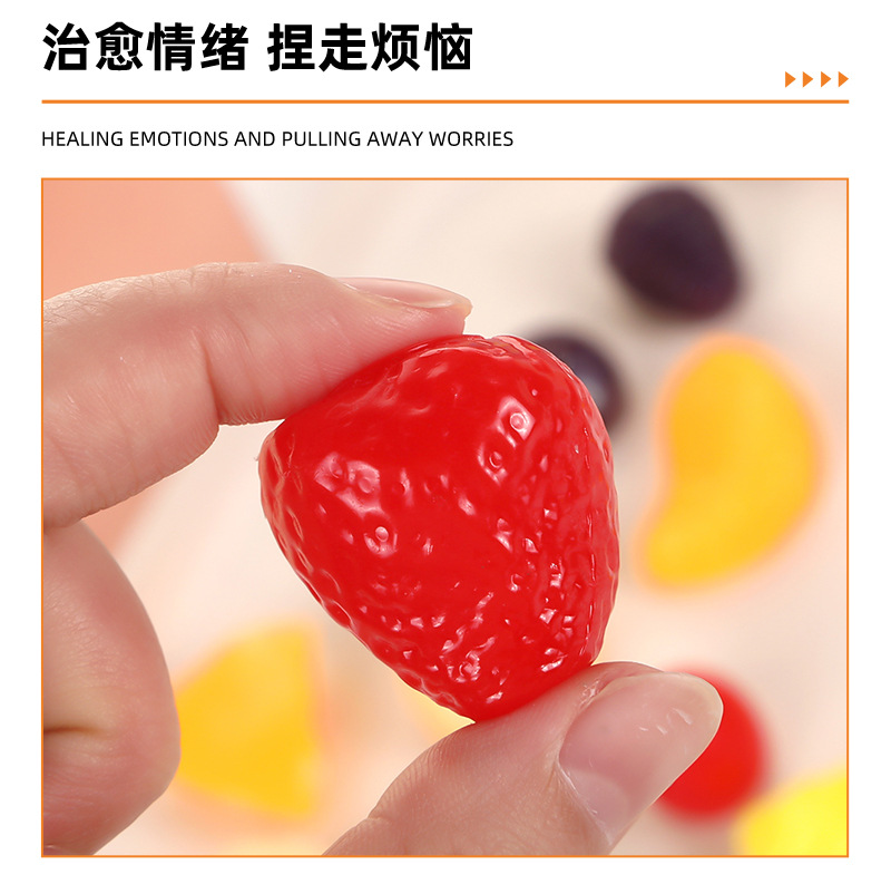 儿童创意水果捏捏乐TPR软胶整人解压玩具跨境网红款仿真发泄食玩详情5