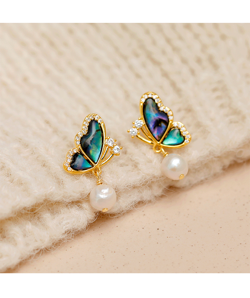 Hyacinth retro Dreamy butterfly Pendant Earrings for Women 2023 New style, versatile, fashionable, luxurious, individual and high-end pearl earrings pic 7