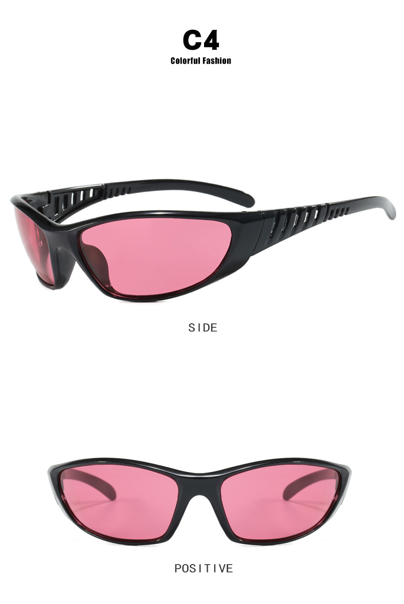 European and American futuristic tech sunglasses, Y2K millennium sunglasses, retro and high-end sunglasses for girls, street style for women pic 12