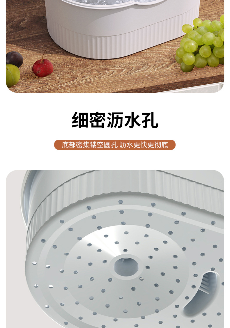 Cross-border household fruit washing wonder, crayfish and fruit and vegetable cleaning machine, kitchenware cleaning device, portable draining basket C72 pic 7