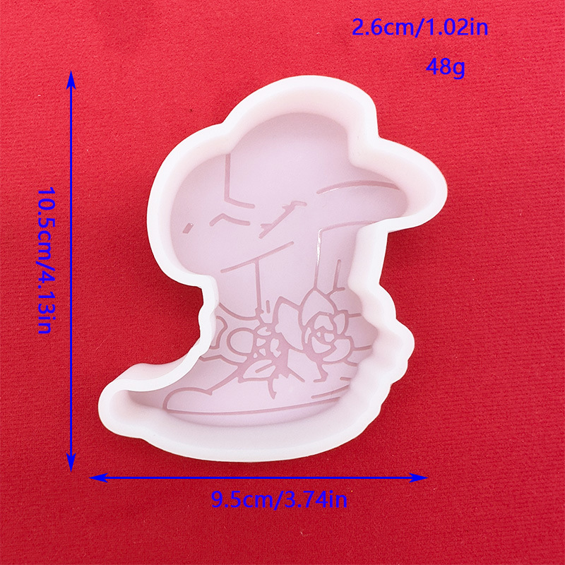 胖鬼手尺子车载香薰蜡烛硅胶模具diy靴子大十字架树脂滴胶模具详情2