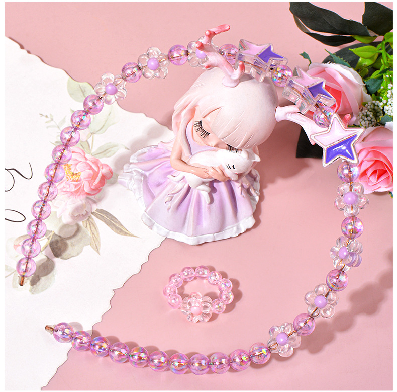 儿童串珠手工diy饰品手链益智玩具女孩项链材料卡通盒穿珠子批发详情13