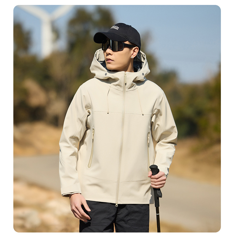 鸟家高端户外软壳冲锋衣男情侣款钓鱼防水外套山系徒步登山服团购详情14