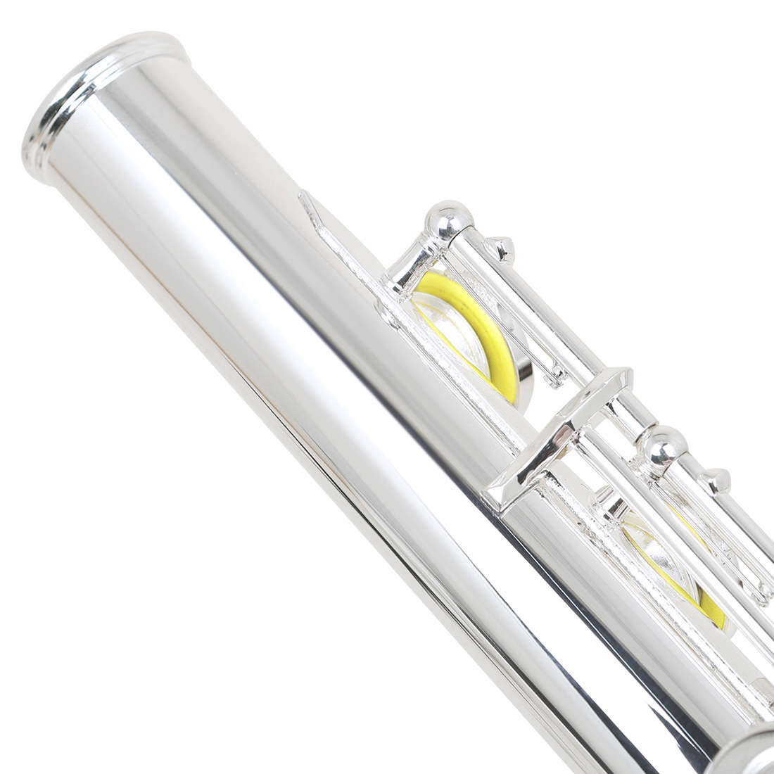 Cross-border silver-plated flute, 16-hole closed-hole C major silver flute, white copper curved flute, professional performance flute pic 25