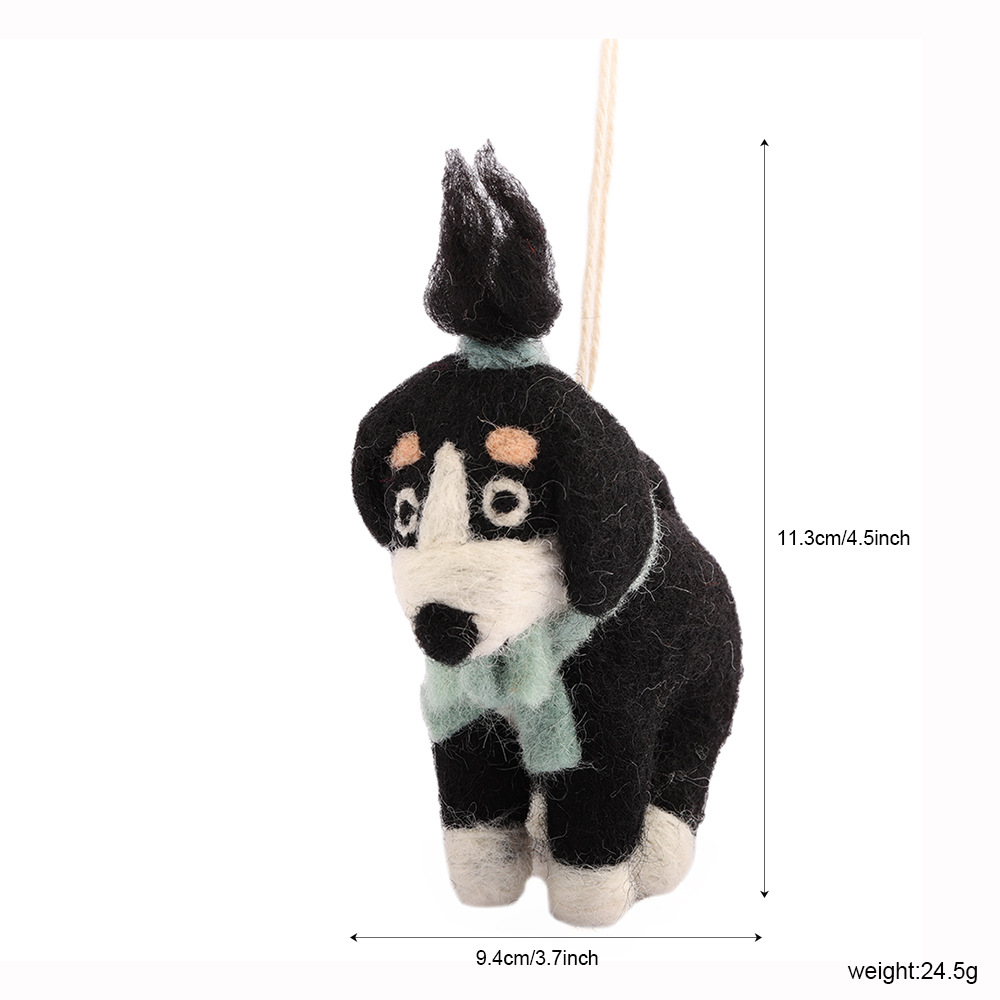 哈士奇手工羊毛毡挂件高颜值立体玩偶挂饰小众包包挂饰可爱挂件详情6