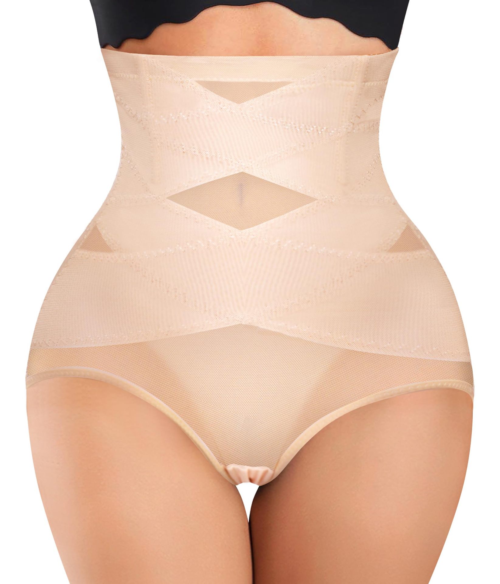 亚马逊薄款美体塑形连体衣提臀收腰收腹内裤女无痕性感塑身束腰裤详情18