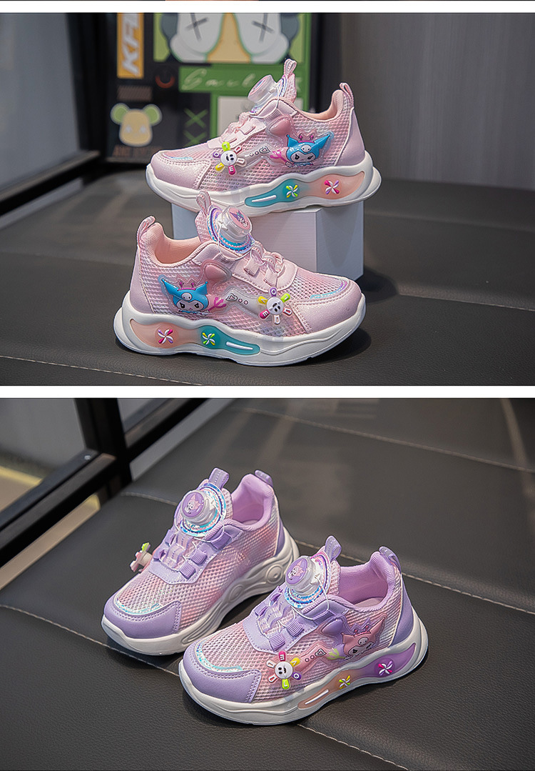 女童运动鞋2024新款网面鞋学生卡通鞋库洛米跑步鞋中大童休闲鞋子详情11
