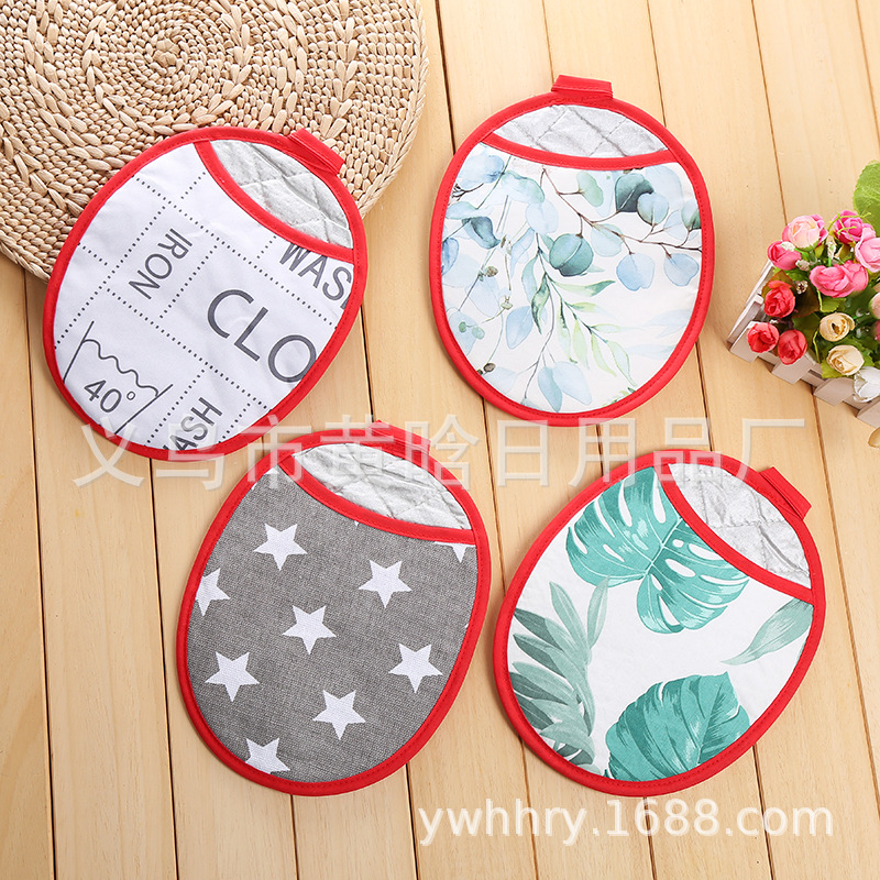 【 Chi Jia 】 Household kitchen heat-resistant gloves can be used as placemats. Enlarged oval microwave heat-resistant pads pic 5