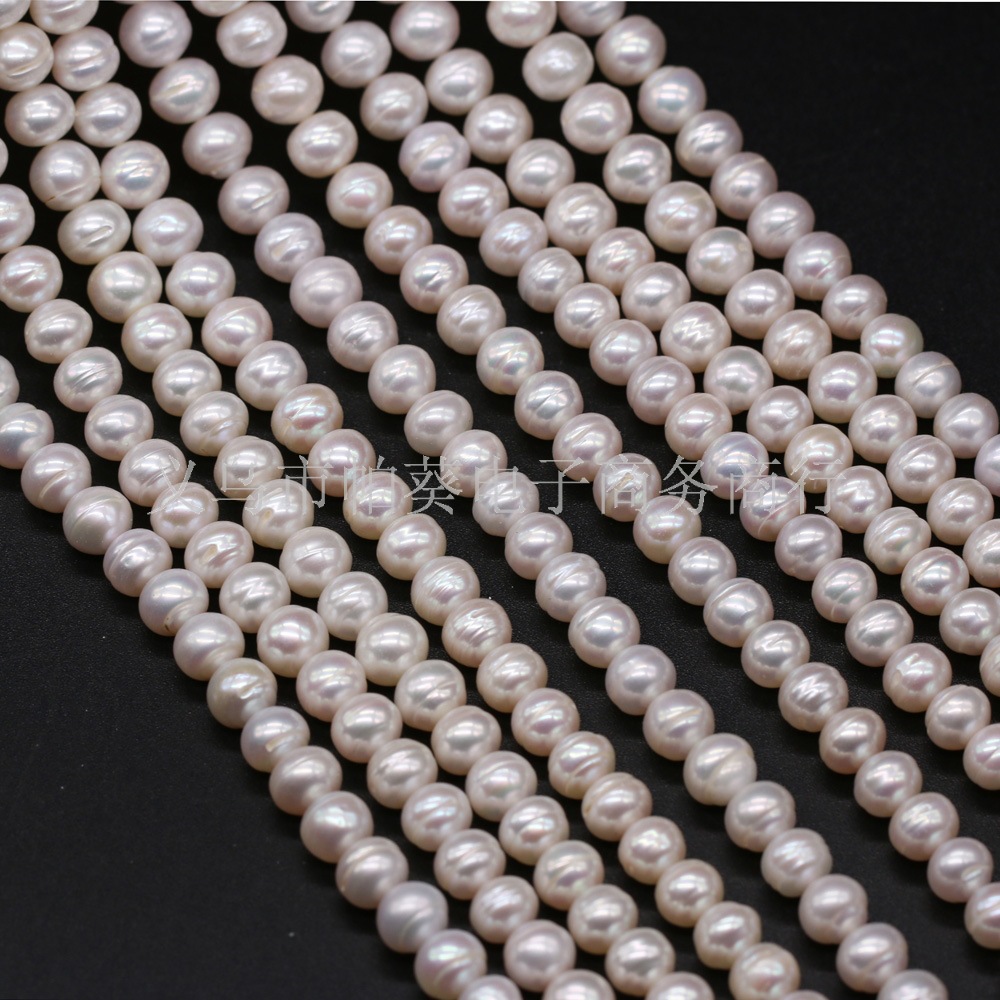 Exquisite natural freshwater pearl round beads DIY jewelry accessories, handcrafted jewelry necklaces, bracelets, pendants, wholesale and production pic 3