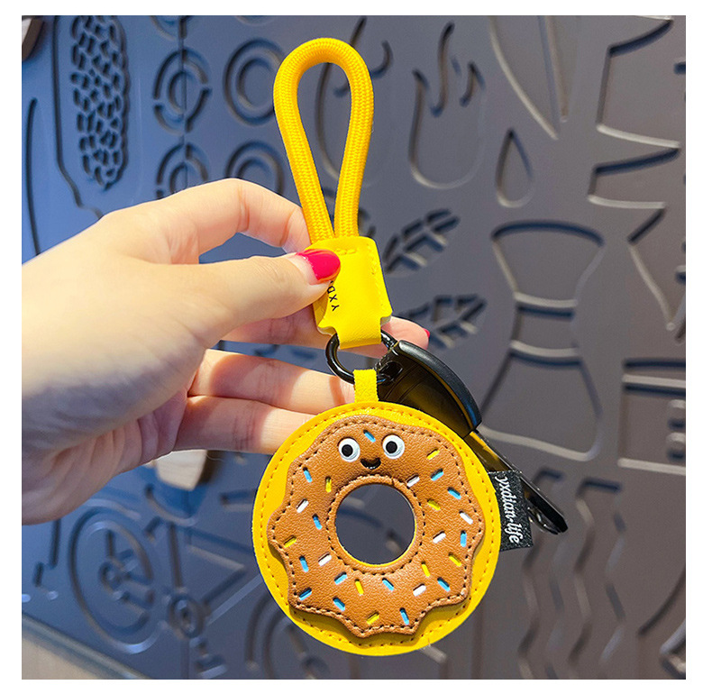 创意PU皮革仿真美食钥匙扣挂件情侣汉堡汽车钥匙链包包挂饰小礼品详情9