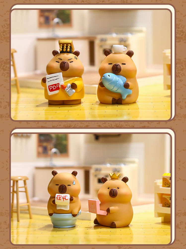 Capibara - I Love Going to Work Blind Box Cartoon Creative Desktop Display, Cute and adorable Resin Display Blind box pic 13