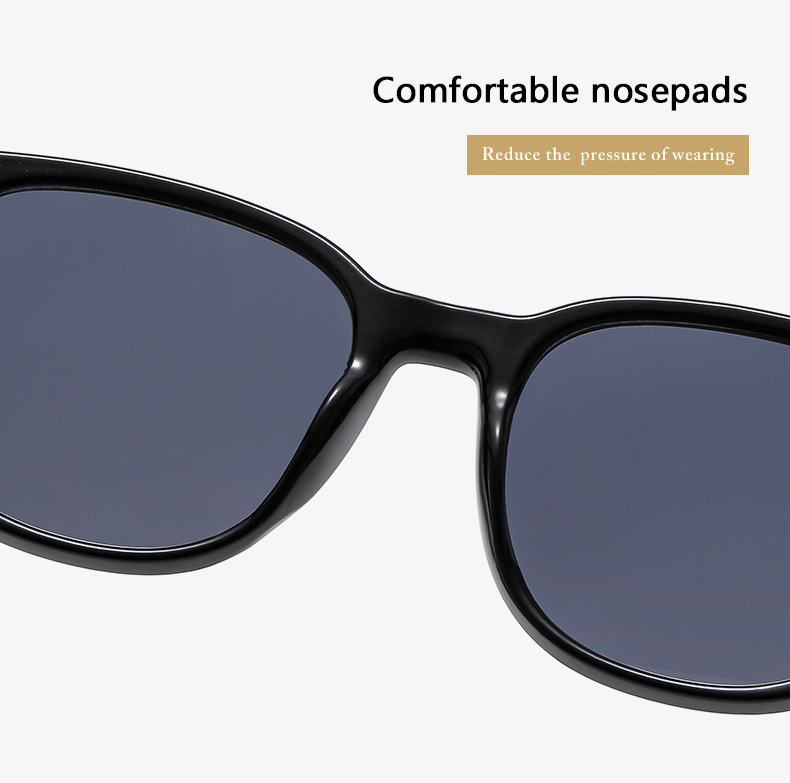 新款韩版太阳镜文艺复古眼镜框黑框近视防蓝光眼镜架椭圆素颜墨镜详情7