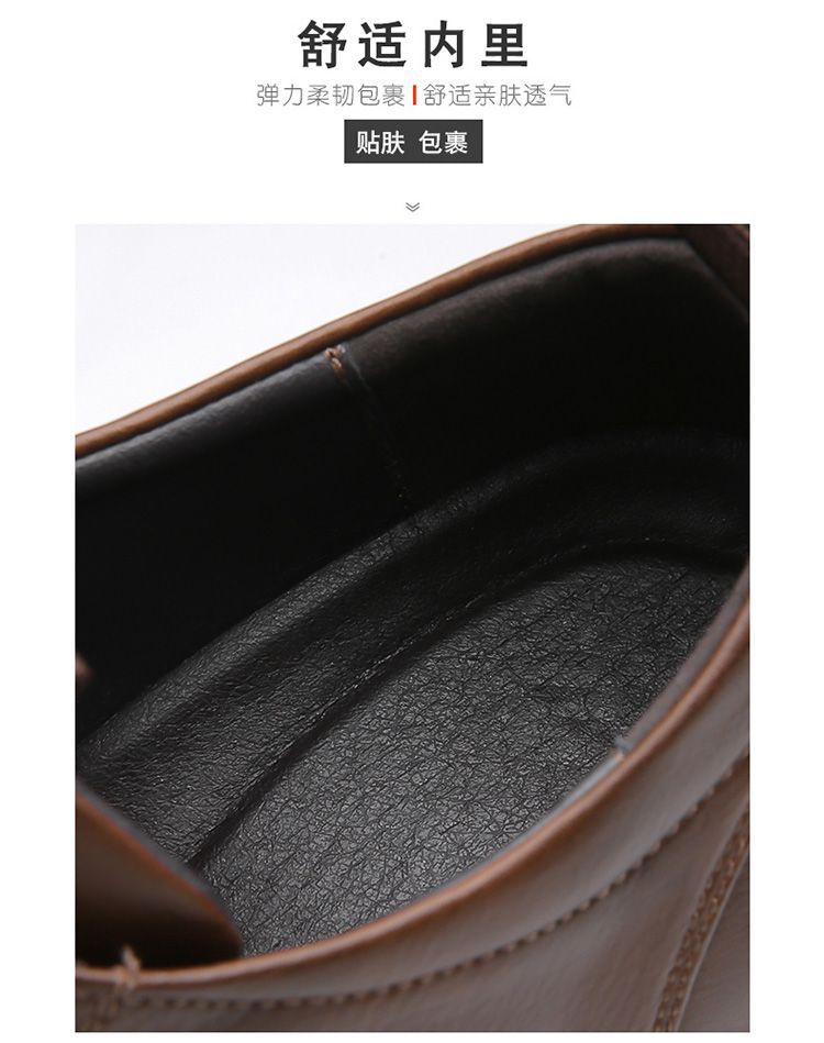 2025春秋新款男士手工上线休闲皮鞋男复古工装大头耐磨系带男皮鞋详情15