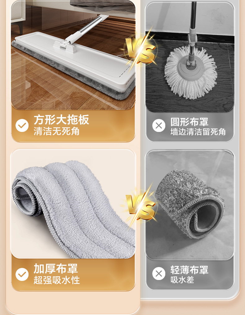 脏污分离拖把免手洗平板家用2025新款一拖净懒人拖地神器干湿分离详情3