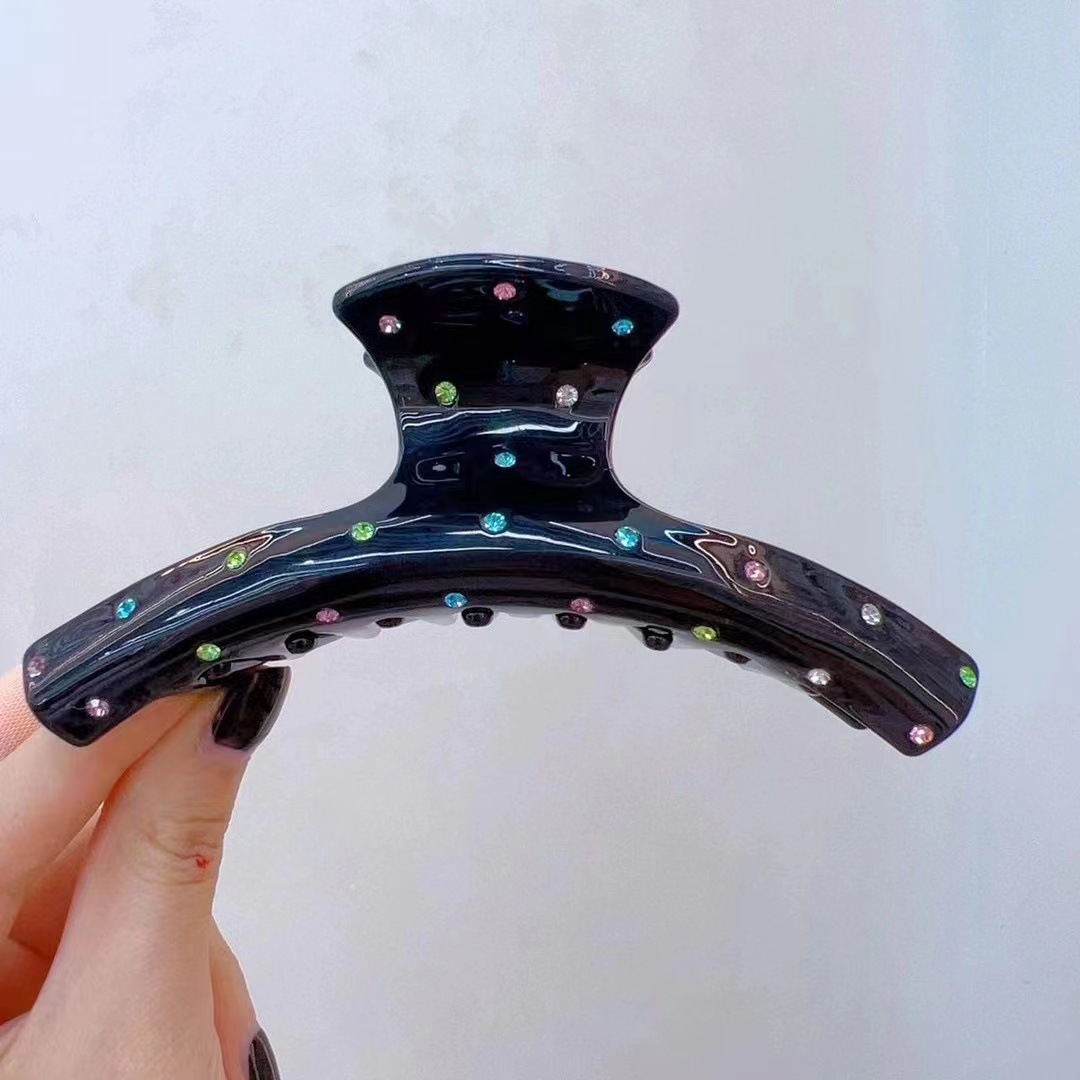 春夏新款抓夹精致镶钻鲨鱼夹发抓发夹发盘发 抓夹 高级感现货批发详情3