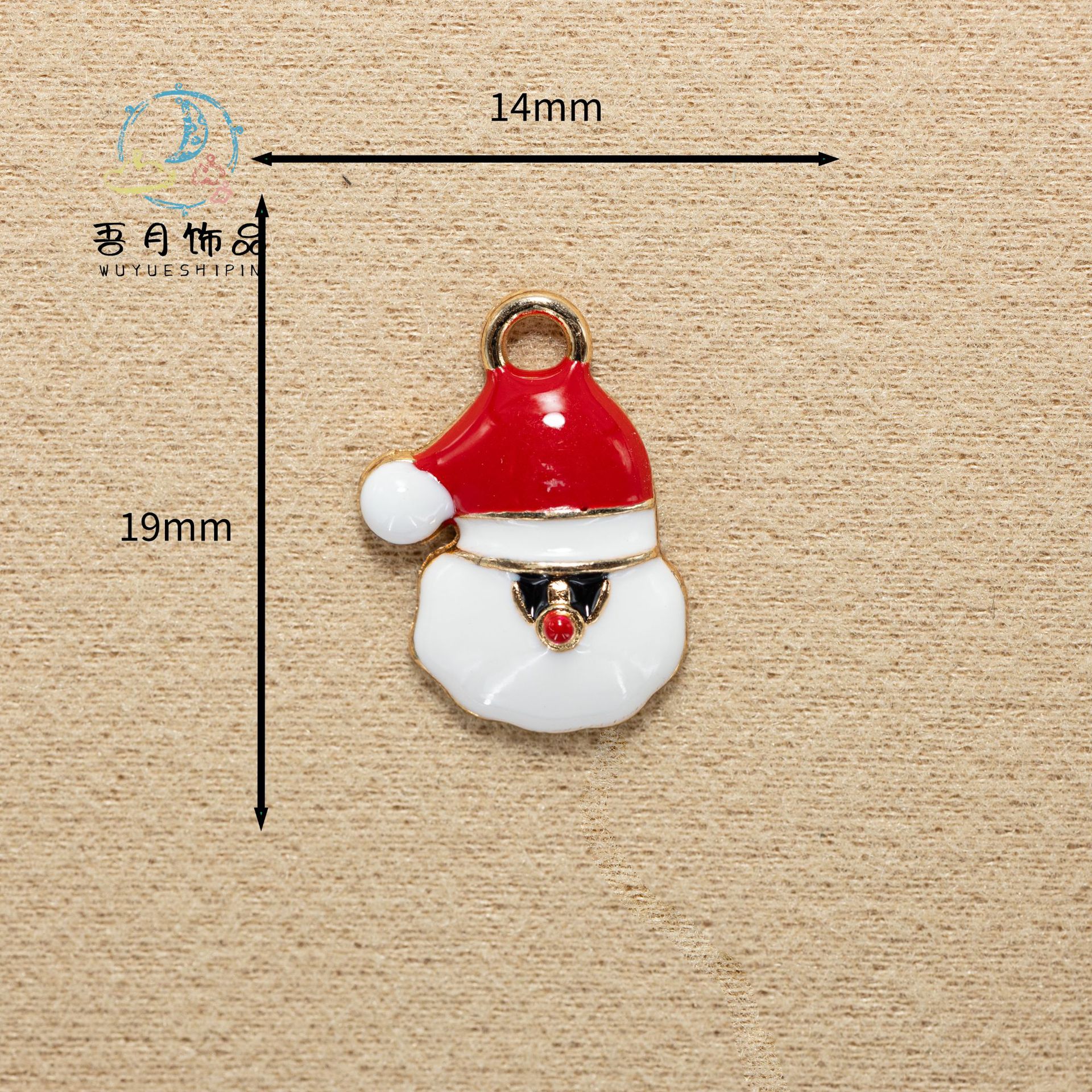 大量圣诞系列合金滴油配件挂件吊坠DIY跨境麋鹿雪花胸针别针装饰详情5