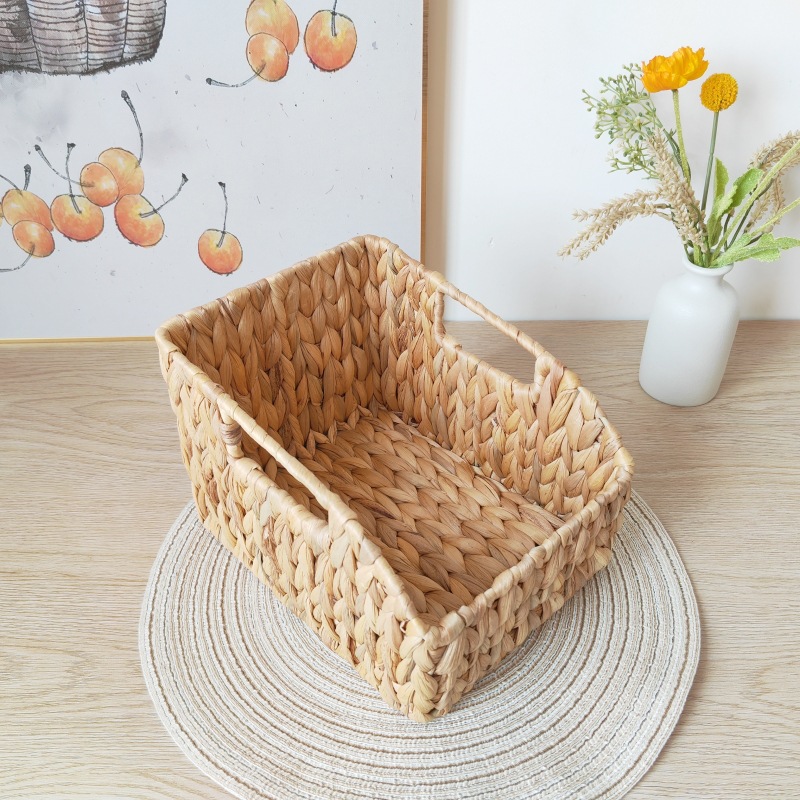 角落分层水葫芦草编收纳箱编织杂物收纳篮储物筐海草零食展示篮子详情12