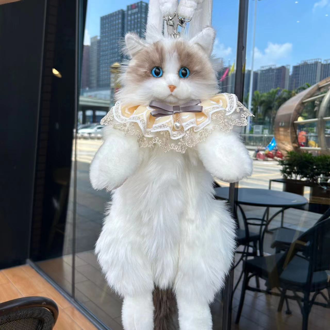 抖音同款仿真布偶猫背包小猫咪玩偶公仔毛绒布娃娃玩具生日礼物女详情16