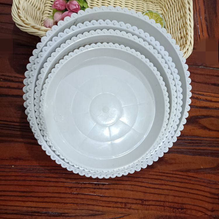 【 Zone 3-7 】240x30 white flower pot stand 600 yuan per piece, 240x30 white plastic flower pot stand, flower pot bottom pad 2 yuan wholesale supply 1 yuan free gift pic 2
