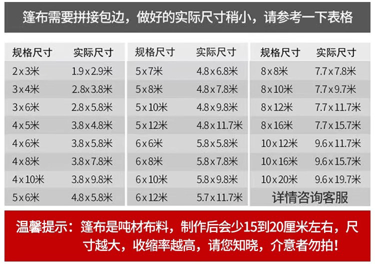 绿单涂防水防晒耐磨帆布油苫布加厚户外遮阳防雨篷布抗老化帆布罩详情22