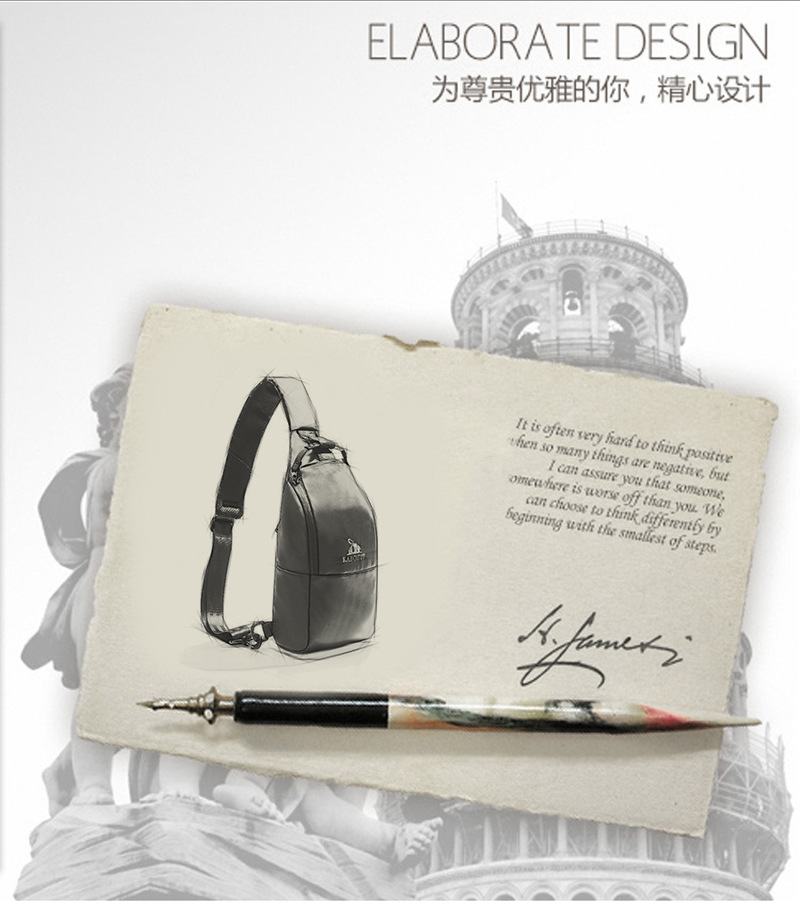 ins trendy brand chest bag for men, casual Japanese single-shoulder bag for men, small backpack for men, trendy crossbody bag for men, new waist bag for men pic 1