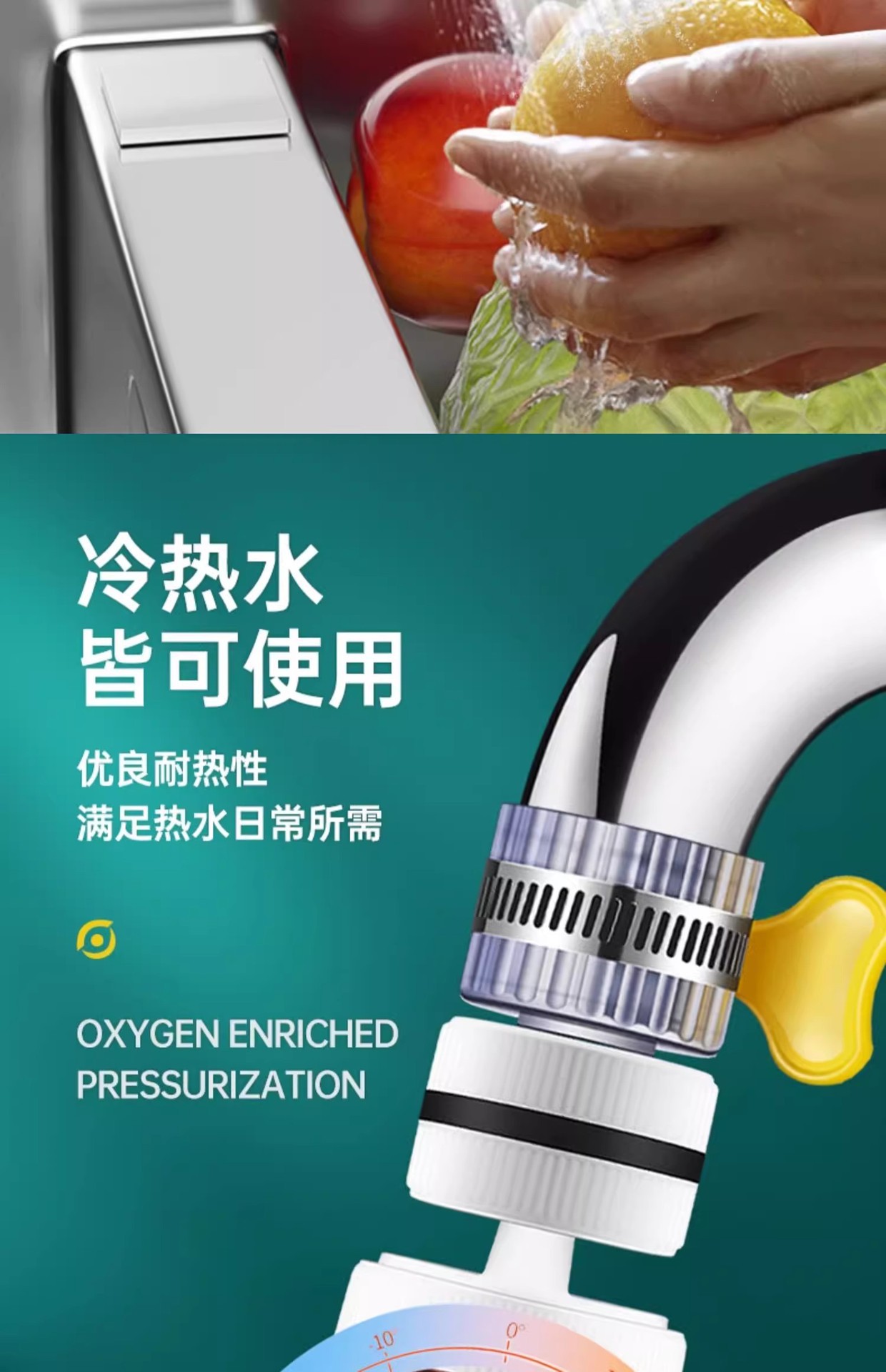 360° Universal faucet filter, kitchen and household tap water splash-proof shower head, general water purification filter, water purifier pic 15