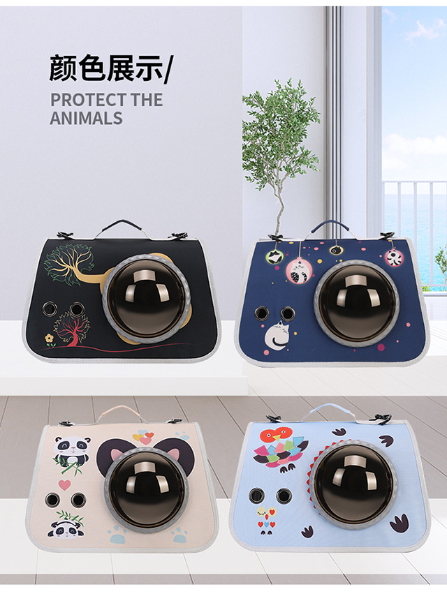 宠物便携太空舱外带猫包手提可折叠单肩包外出背包卡通猫咪狗包包详情10