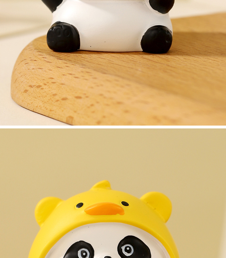 萌趣熊猫迷你摆件治愈系可爱办公室桌面装饰汽车内饰礼品批发工厂详情3