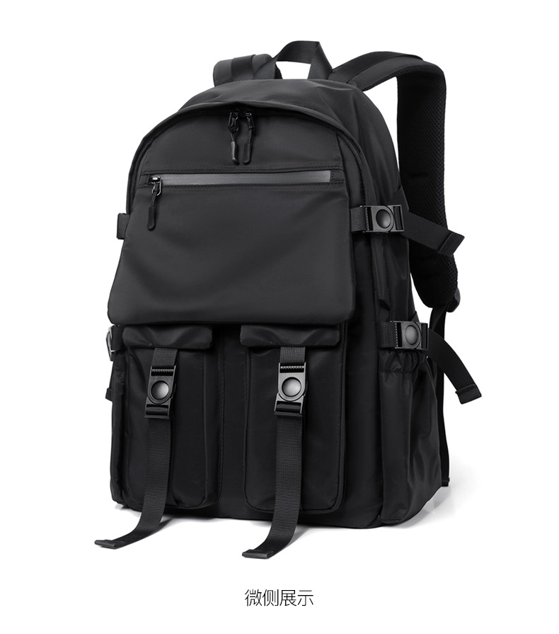 新款双肩背包男户外大容量学生书包可定LOGO轻便摄影包潮牌旅行包详情24