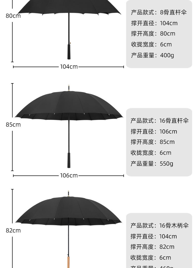 Long umbrella advertising, umbrella printing, LOGO production, long-handled umbrella, sunshade umbrella, wholesale of umbrellas, double sun protection golf umbrella pic 12