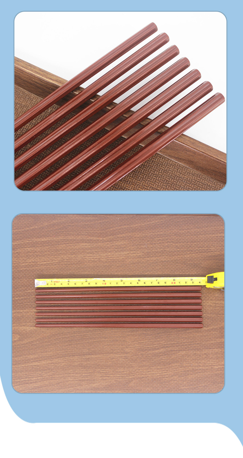 批发六角&五角型密胺美耐皿筷子日式仿瓷筷不掉色树纹花纹防滑筷详情3