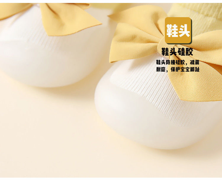 New spring and summer bowknot baby and toddler princess-style indoor and outdoor anti-slip and anti-collision baby and toddler walking shoes and socks pic 5