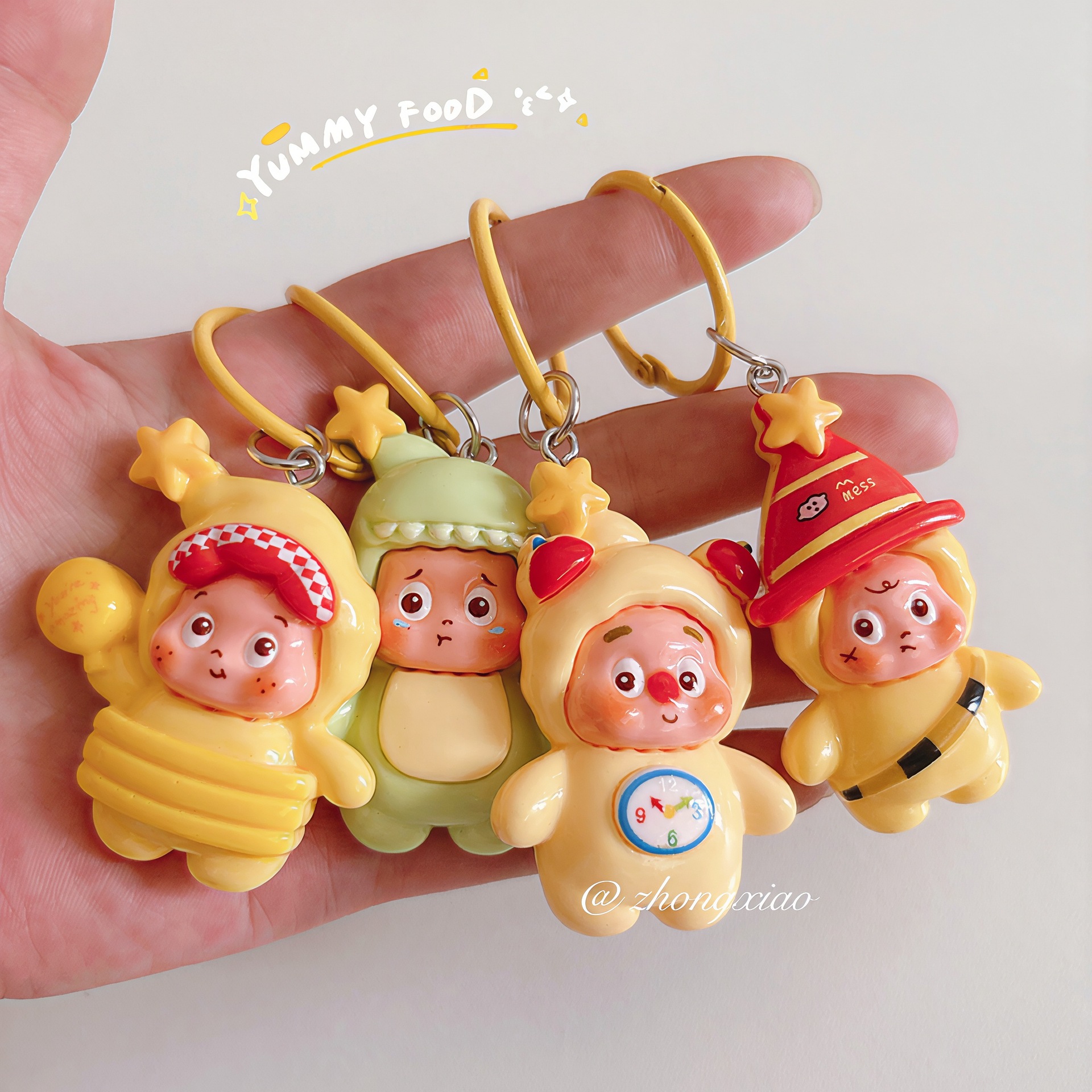 Cute large cartoon star character keychain pendant, creative bag pendant, backpack accessory, best friend and couple gift pic 5