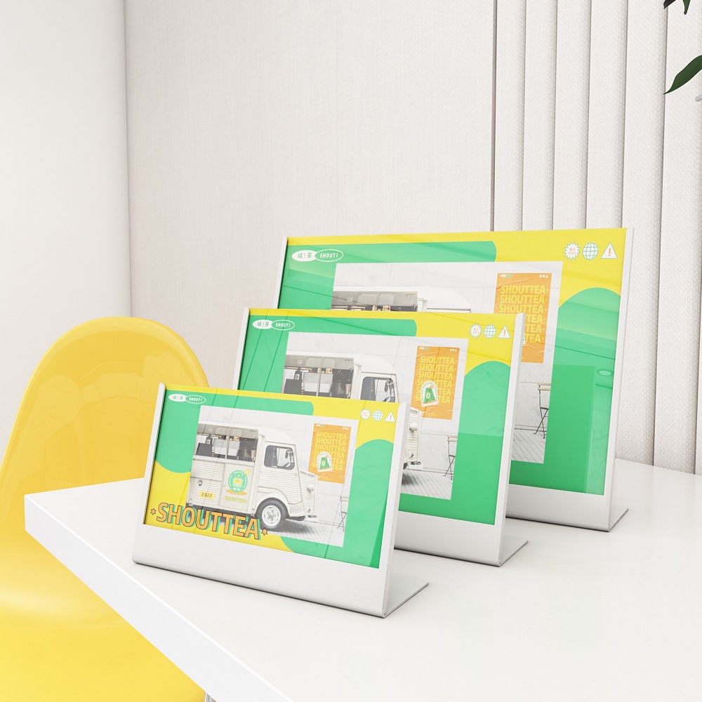 A4 metal table card display board, water sign, A3 standing sign, ordering board, milk tea shop desktop advertising board, wholesale tea drink store dish introduction, standing stand, coffee shop desktop activity notice display table, catering price list display base support pic 4