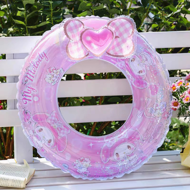 三丽鸥卡通游泳圈加厚充气救生圈腋下圈库洛米凯蒂猫美乐蒂厂家直供运动户外游泳用品详情13