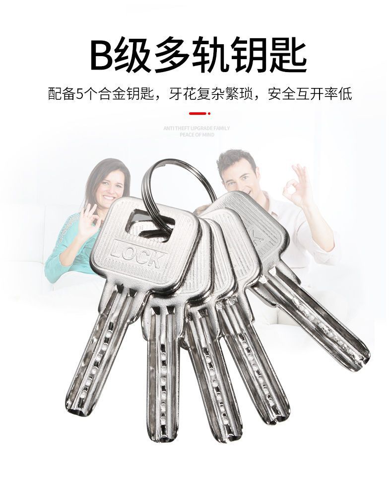 Old-style exterior door lock, anti-theft door lock, wooden door, iron door lock, dormitory pure copper lock core, lock core, universal type pic 7