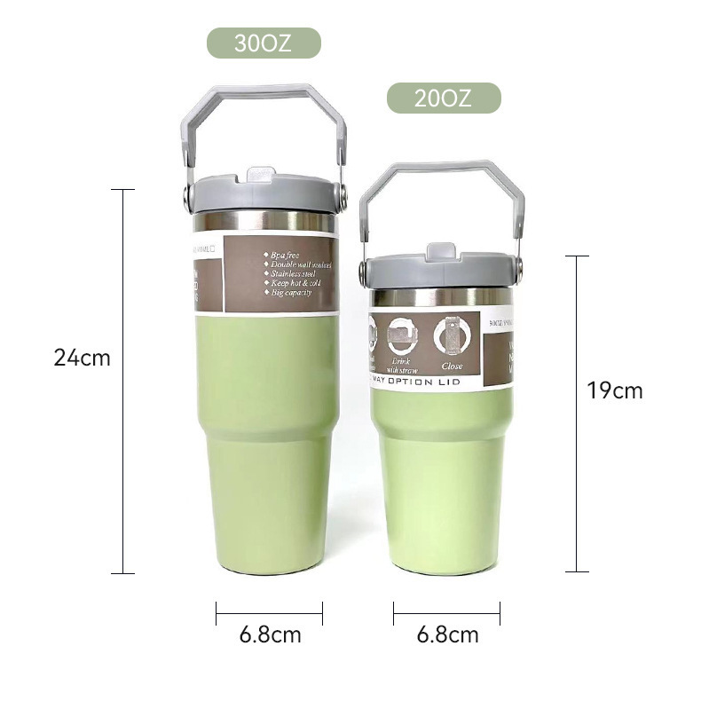 Customized cross-border hand-held car cups, double-layer stainless steel insulated cups, portable car men's and women's outdoor vacuum water cups pic 8
